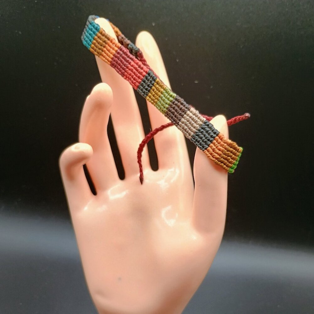 Multicolor Macram Thread Bracelet Andean Craftsma… - image 7